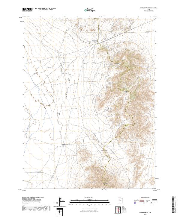 Fivemile Pass, UT — USGS 7.5-minute topo (2023)