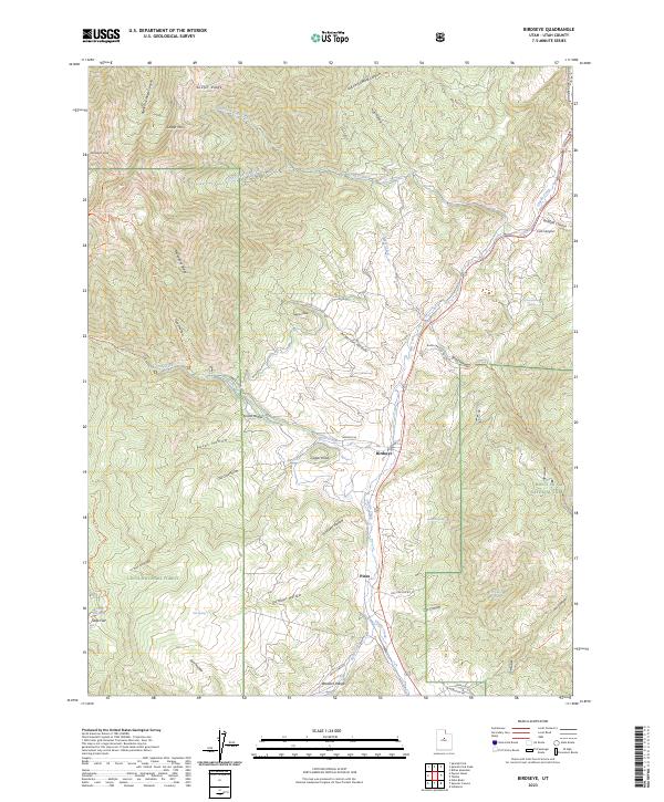 Birdseye, UT — USGS 7.5-minute topo (2023)