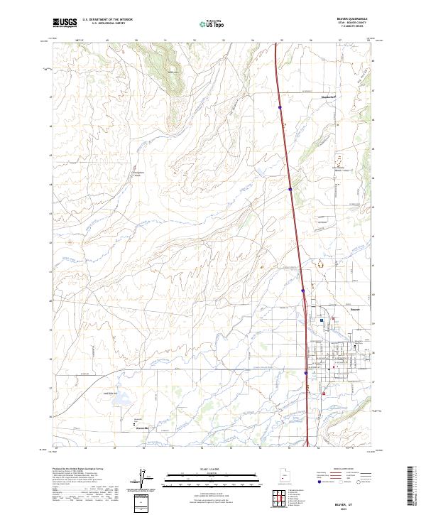 Beaver, UT — USGS 7.5-minute topo (2023)