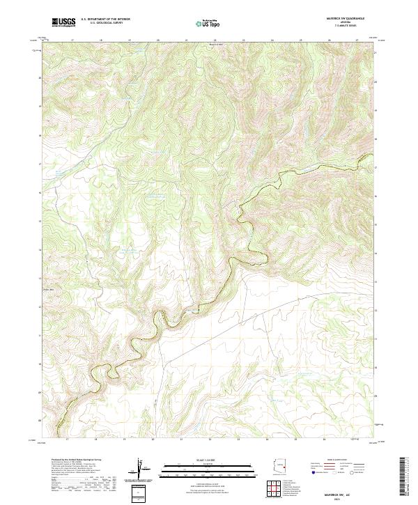 Maverick SW, AZ — USGS 7.5-minute topo (2021)