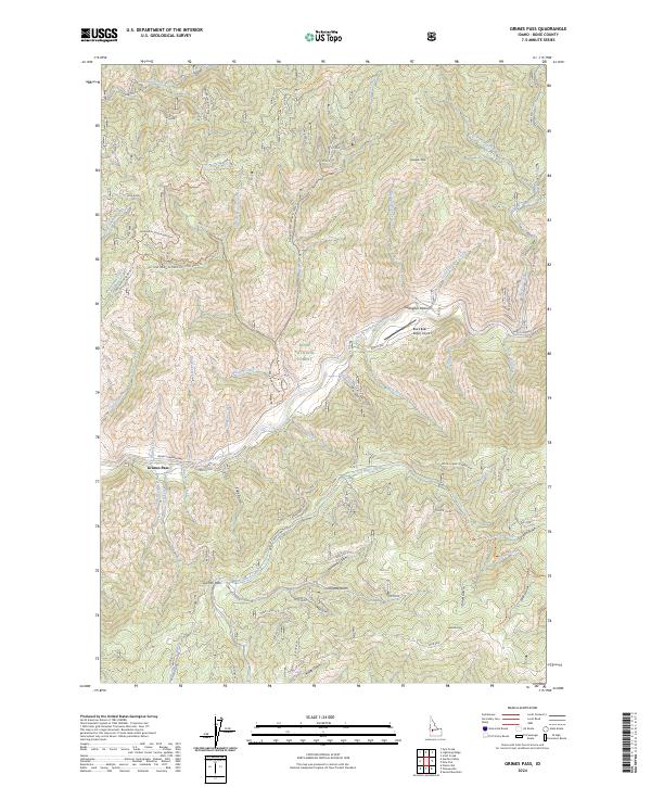 Grimes Pass, ID — USGS 7.5-minute topo (2024)