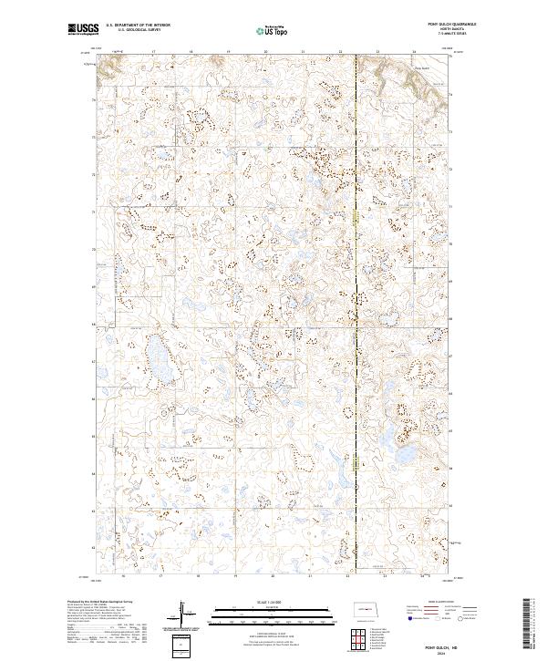 Pony Gulch, ND — USGS 7.5-minute topo (2024)