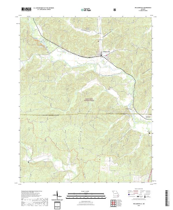 Williamsville, MO — USGS 7.5-minute topo (2021)