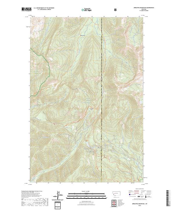 Arrastra Mountain, MT — USGS 7.5-minute topo (2024)
