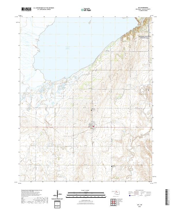 Jet, OK — USGS 7.5-minute topo (2022)