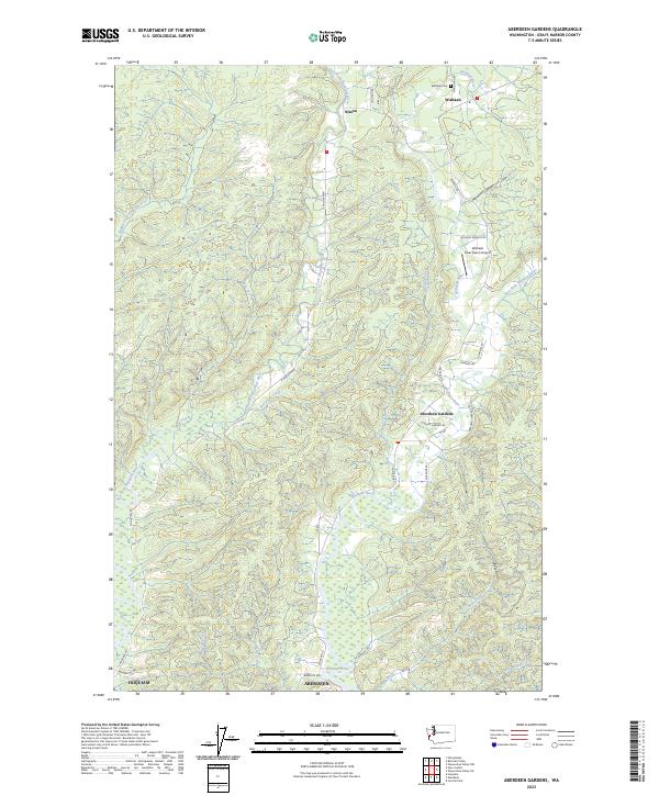 Aberdeen Gardens, WA — USGS 7.5-minute topo (2023)