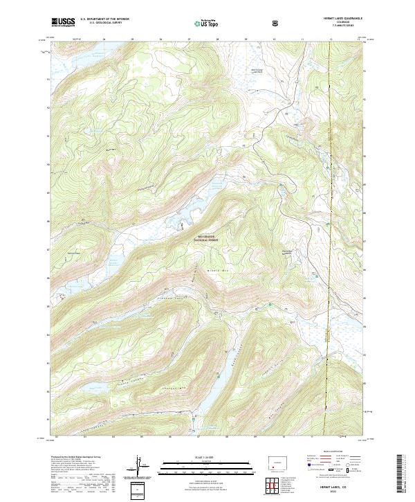 Hermit Lakes, CO — USGS 7.5-minute topo (2022)