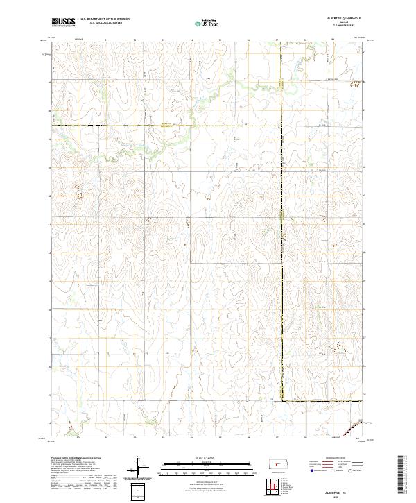 Albert SE, KS — USGS 7.5-minute topo (2022)