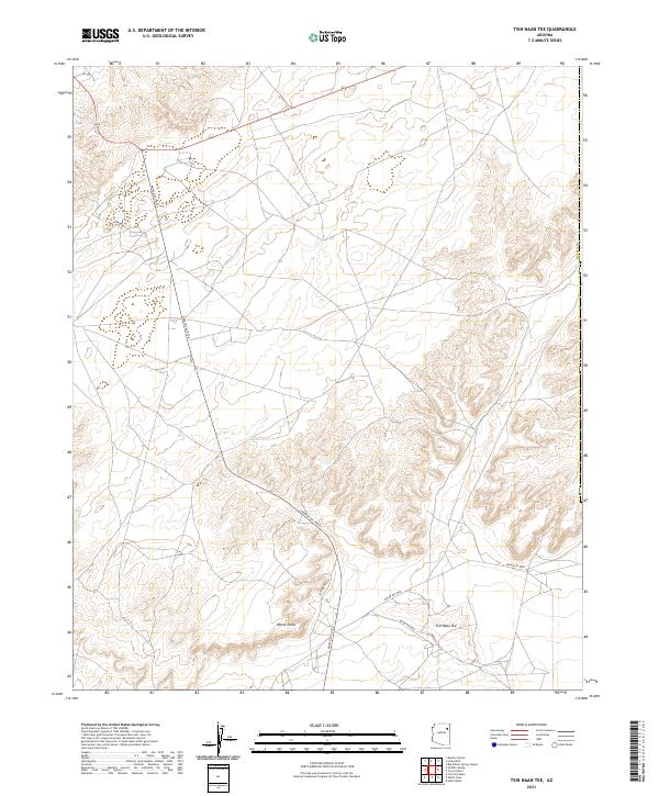 Tsin Naan Tee, AZ — USGS 7.5-minute topo (2021)