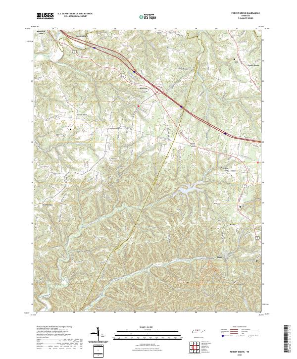 Forest Grove, TN — USGS 7.5-minute topo (2022)