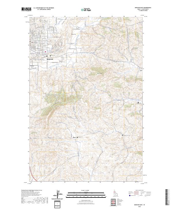 Moscow East, ID — USGS 7.5-minute topo (2024)