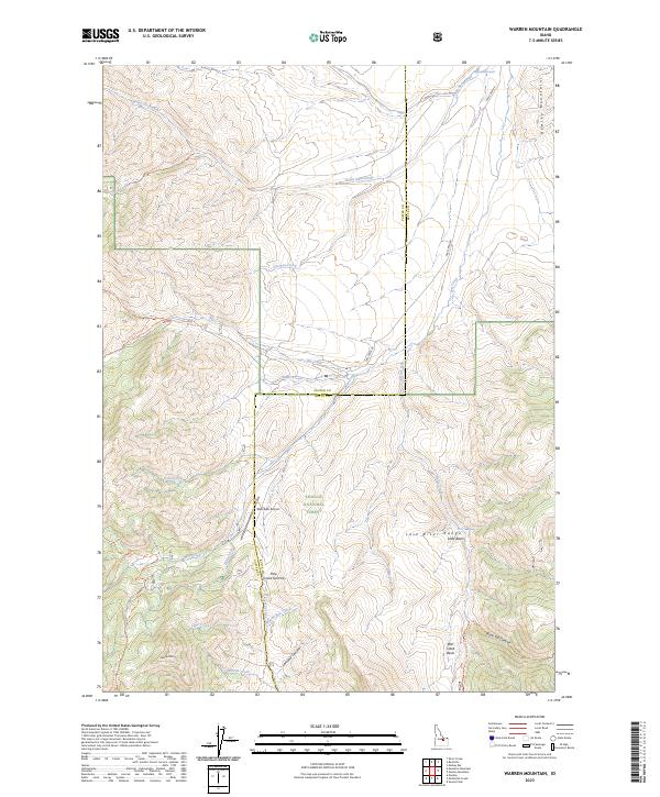 Warren Mountain, ID — USGS 7.5-minute topo (2023)