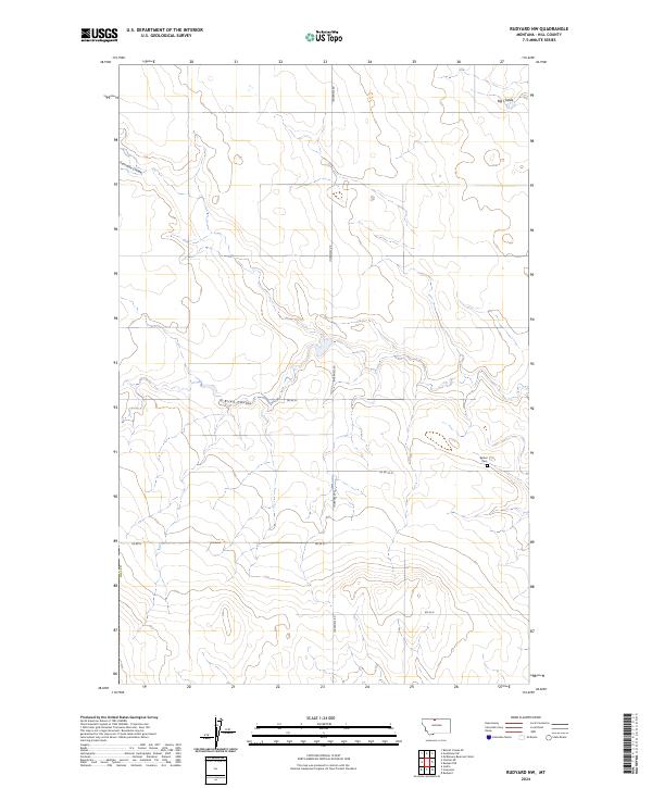 Rudyard NW, MT — USGS 7.5-minute topo (2024)