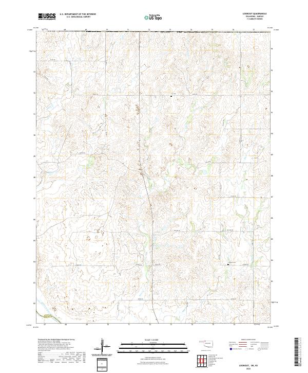 Lookout, OK-KS — USGS 7.5-minute topo (2022)