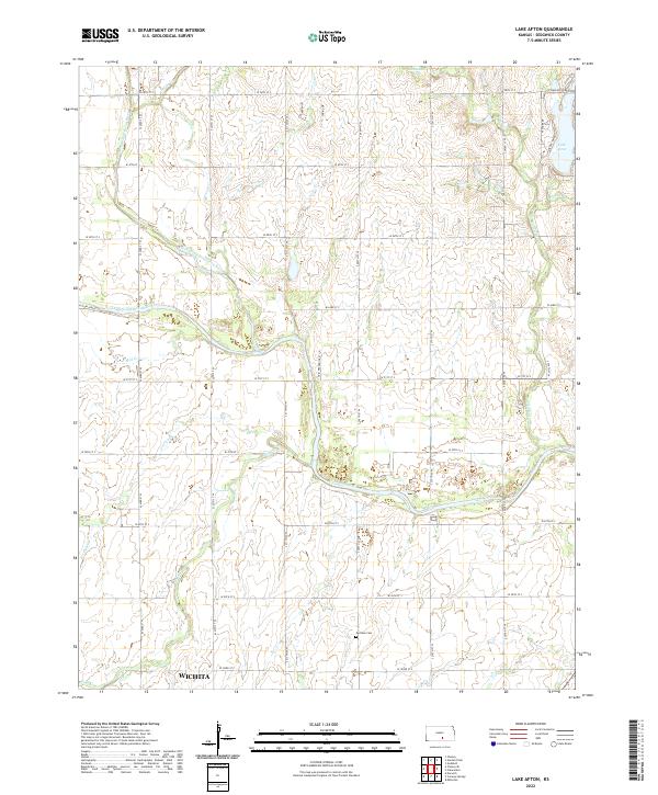 Lake Afton, KS — USGS 7.5-minute topo (2022)