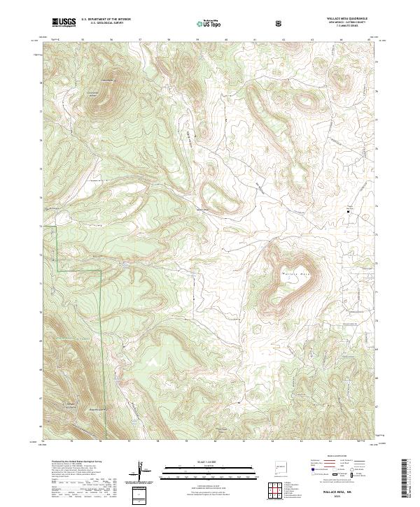 Wallace Mesa, NM — USGS 7.5-minute topo (2023)