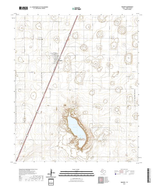 Meadow, TX — USGS 7.5-minute topo (2022)