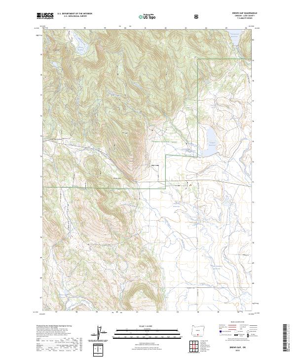 Drews Gap, OR — USGS 7.5-minute topo (2023)
