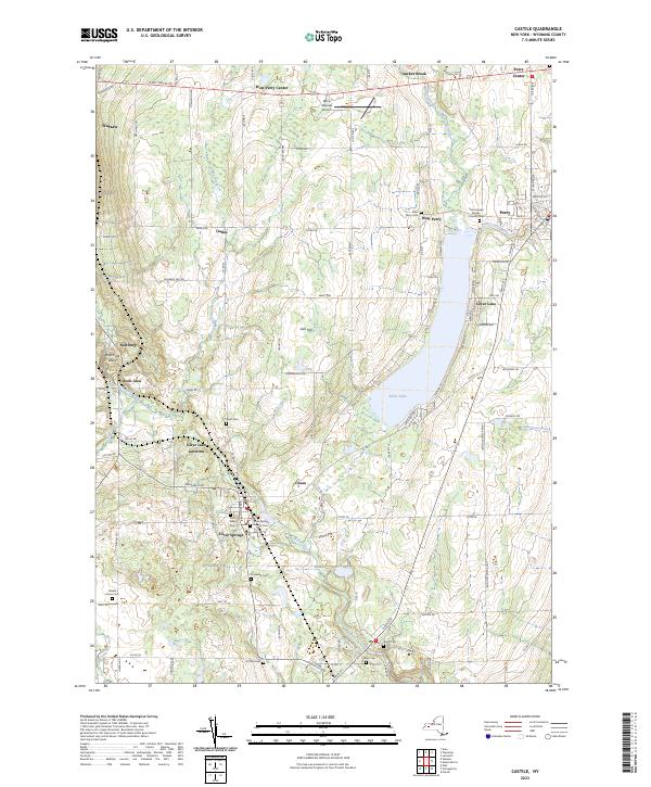 Castile, NY — USGS 7.5-minute topo (2023)