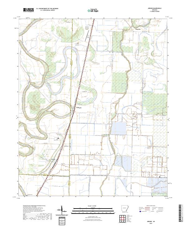 Jerome, AR — USGS 7.5-minute topo (2024)