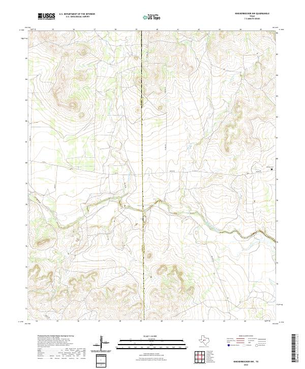 Knickerbocker NW, TX — USGS 7.5-minute topo (2022)