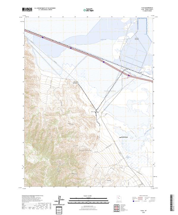 Flux, UT — USGS 7.5-minute topo (2023)