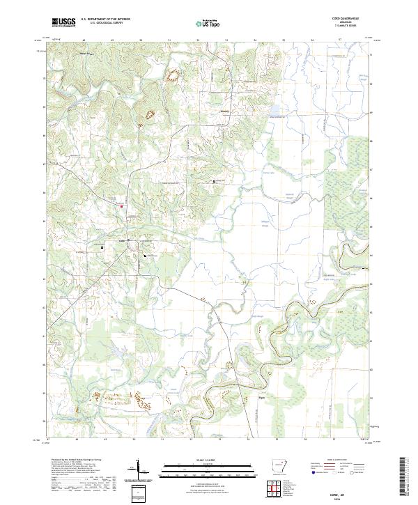 Cord, AR — USGS 7.5-minute topo (2024)