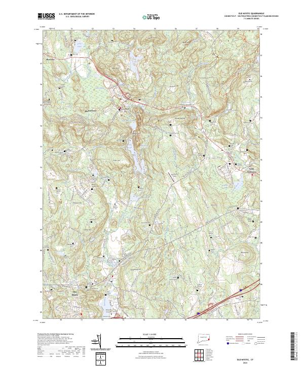 Old Mystic, CT — USGS 7.5-minute topo (2024)