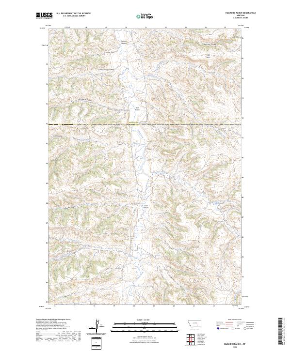 Hammond Ranch, MT — USGS 7.5-minute topo (2024)