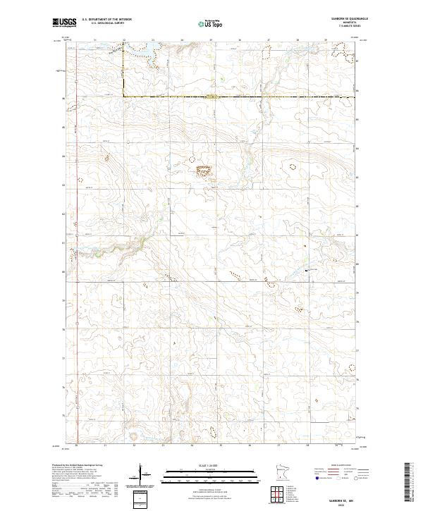 Sanborn SE, MN — USGS 7.5-minute topo (2022)