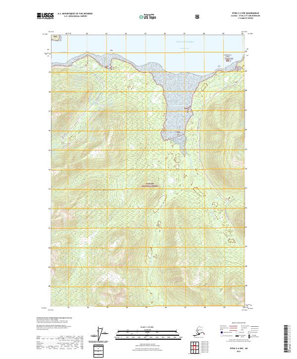 Sitka C-4 NW, AK — USGS 7.5-minute topo (2021)