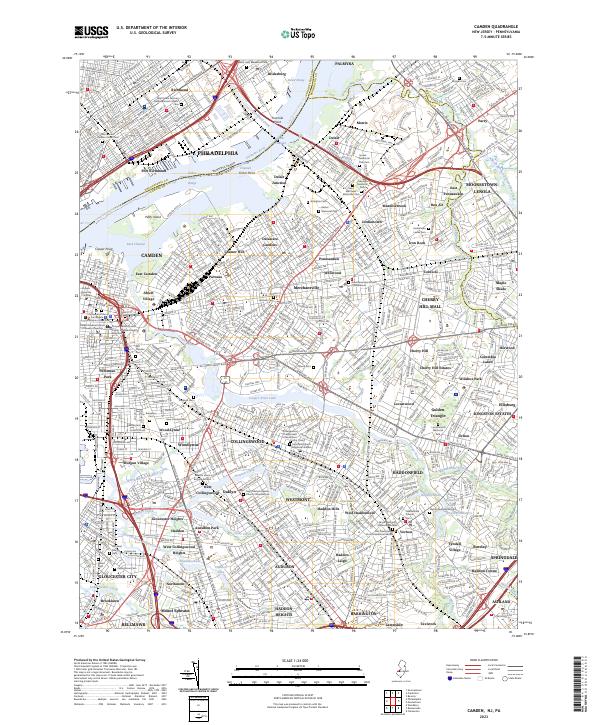 Camden, NJ-PA — USGS 7.5-minute topo (2023)