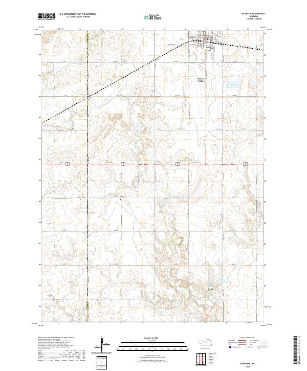 Kenesaw, NE — USGS 7.5-minute topo (2021)