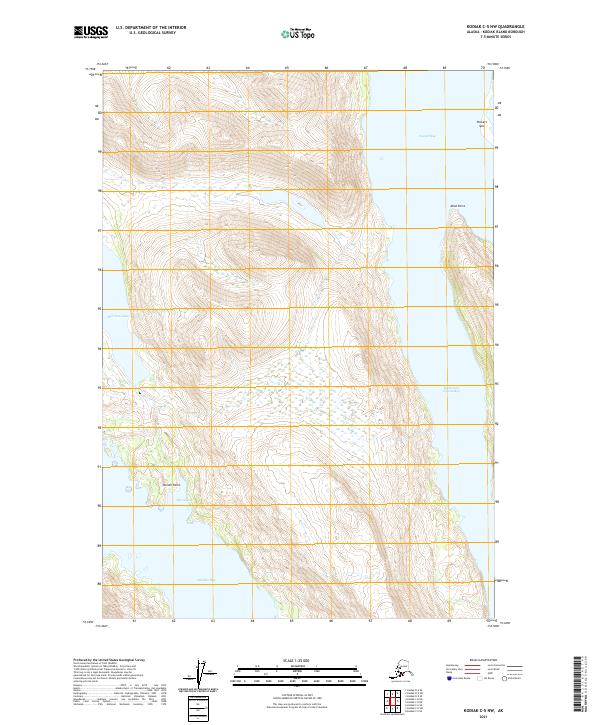 Kodiak C-5 NW, AK — USGS 7.5-minute topo (2021)