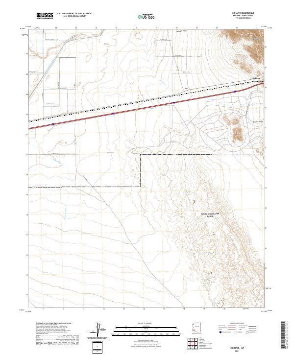 Mohawk, AZ — USGS 7.5-minute topo (2021)