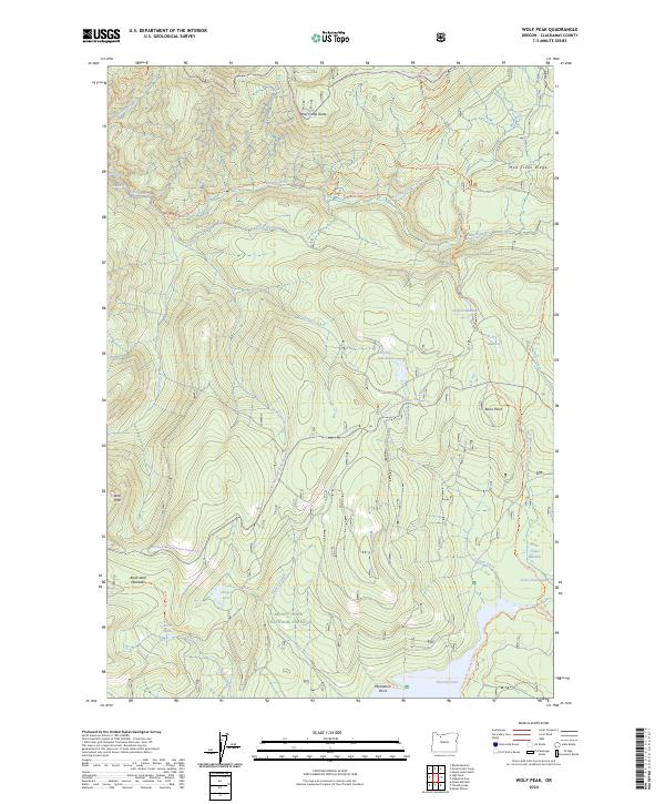 Wolf Peak, OR — USGS 7.5-minute topo (2024)