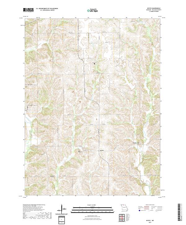 Mystic, MO — USGS 7.5-minute topo (2021)
