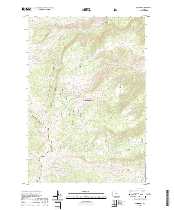 Boyd Ridge, WY — USGS 7.5-minute topo (2021)