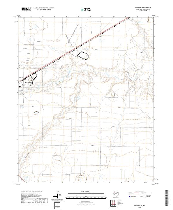 Hereford SE, TX — USGS 7.5-minute topo (2022)