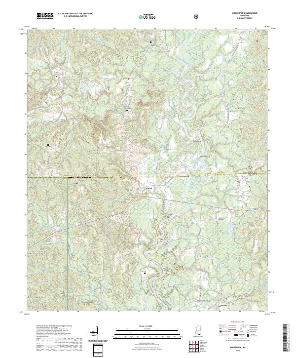 Knobtown, MS — USGS 7.5-minute topo (2024)