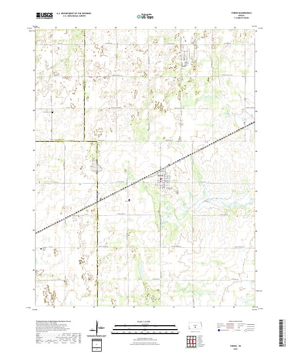 Turon, KS — USGS 7.5-minute topo (2022)