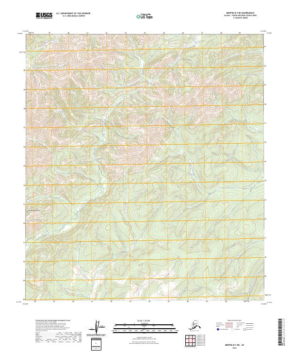 Medfra B-3 NE, AK — USGS 7.5-minute topo (2024)