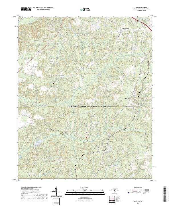 Diggs, NC-SC — USGS 7.5-minute topo (2022)