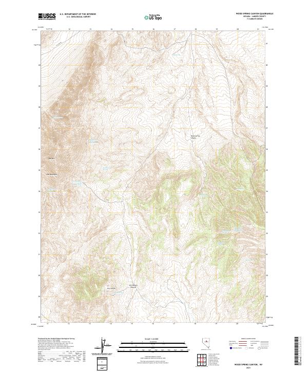Wood Spring Canyon, NV — USGS 7.5-minute topo (2021)