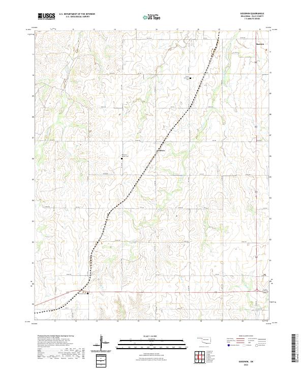 Goodwin, OK — USGS 7.5-minute topo (2022)