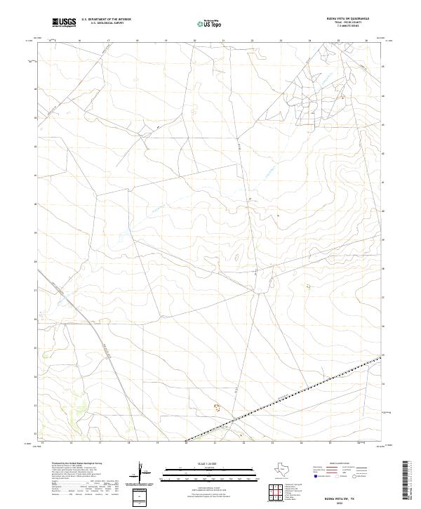 Buena Vista SW, TX — USGS 7.5-minute topo (2022)