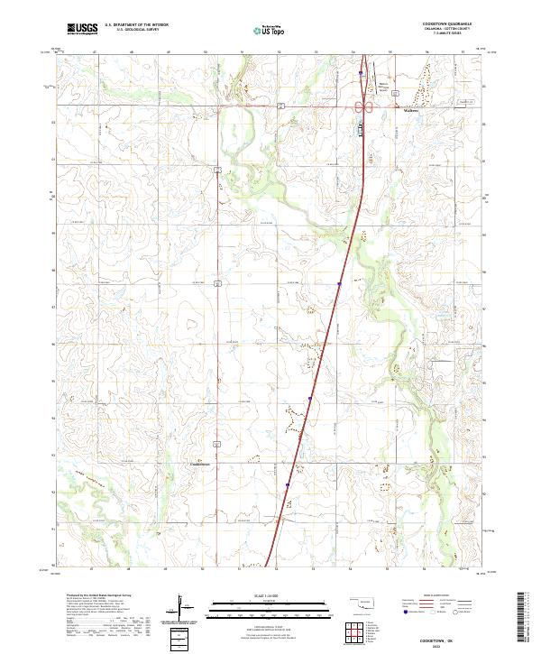 Cookietown, OK — USGS 7.5-minute topo (2022)