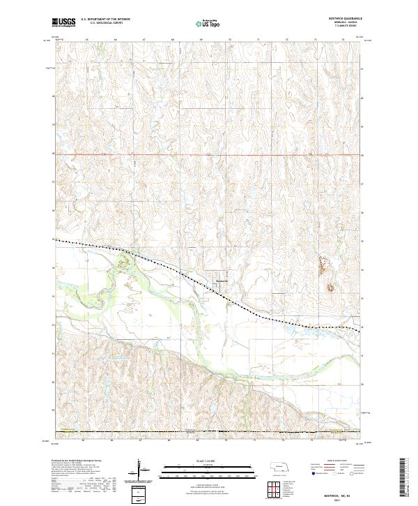 Bostwick, NE-KS — USGS 7.5-minute topo (2021)