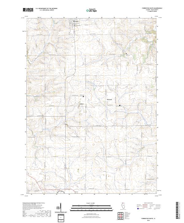 Forreston South, IL — USGS 7.5-minute topo (2024)