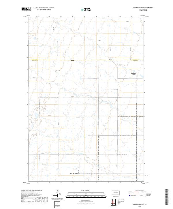 Plainview Colony, SD — USGS 7.5-minute topo (2021)